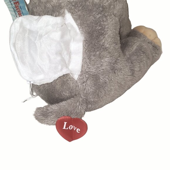 The Bear Factory Elephant Blue Sparkle Eyes Plush Stuffed Toy 12" - Picture 6 of 8